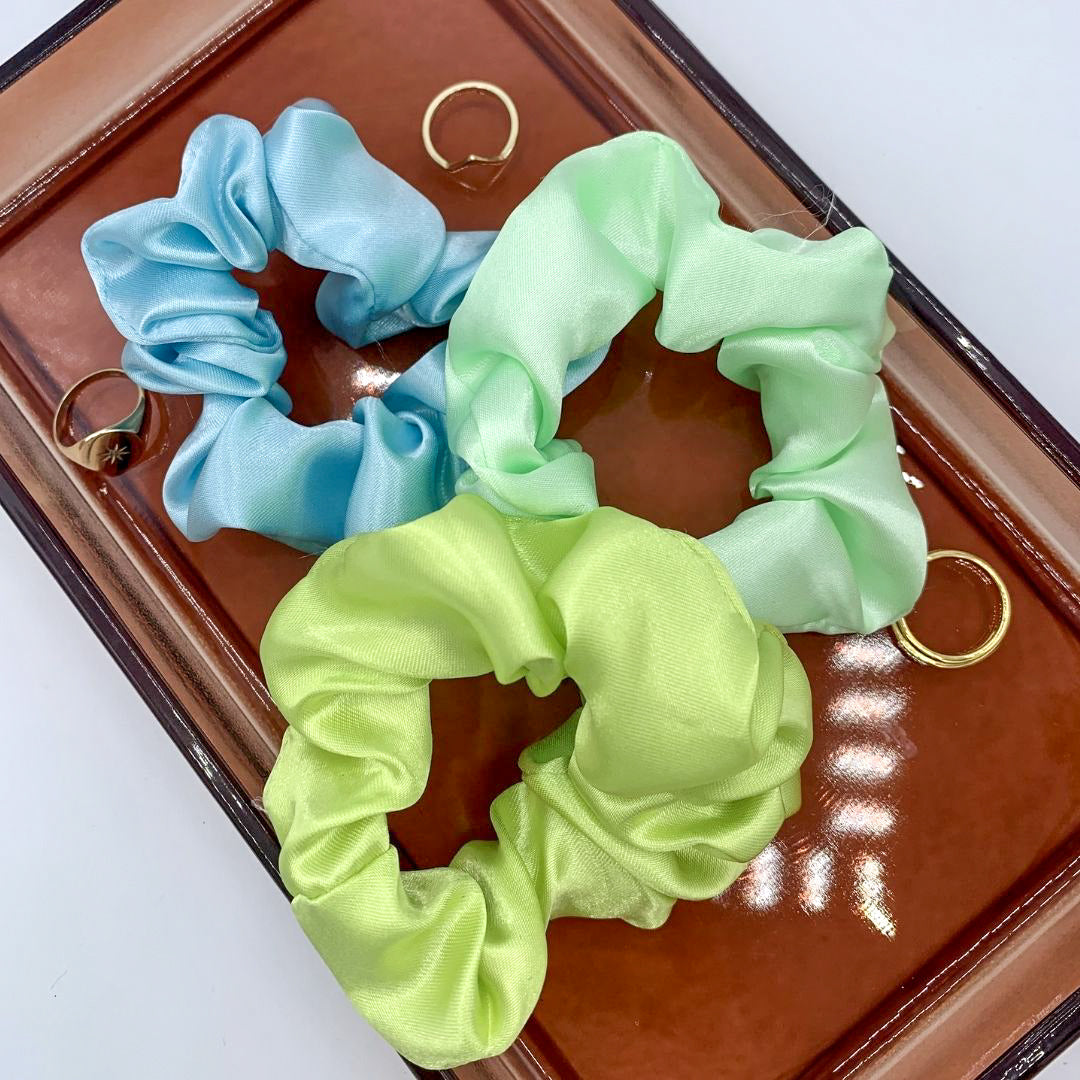 Satin Scrunchie - Green