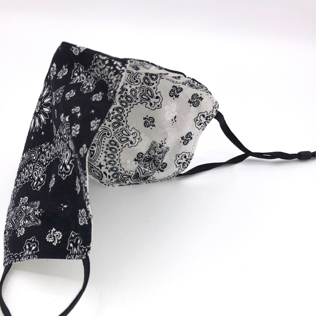 bandana print reveraible face mask by Unified UK