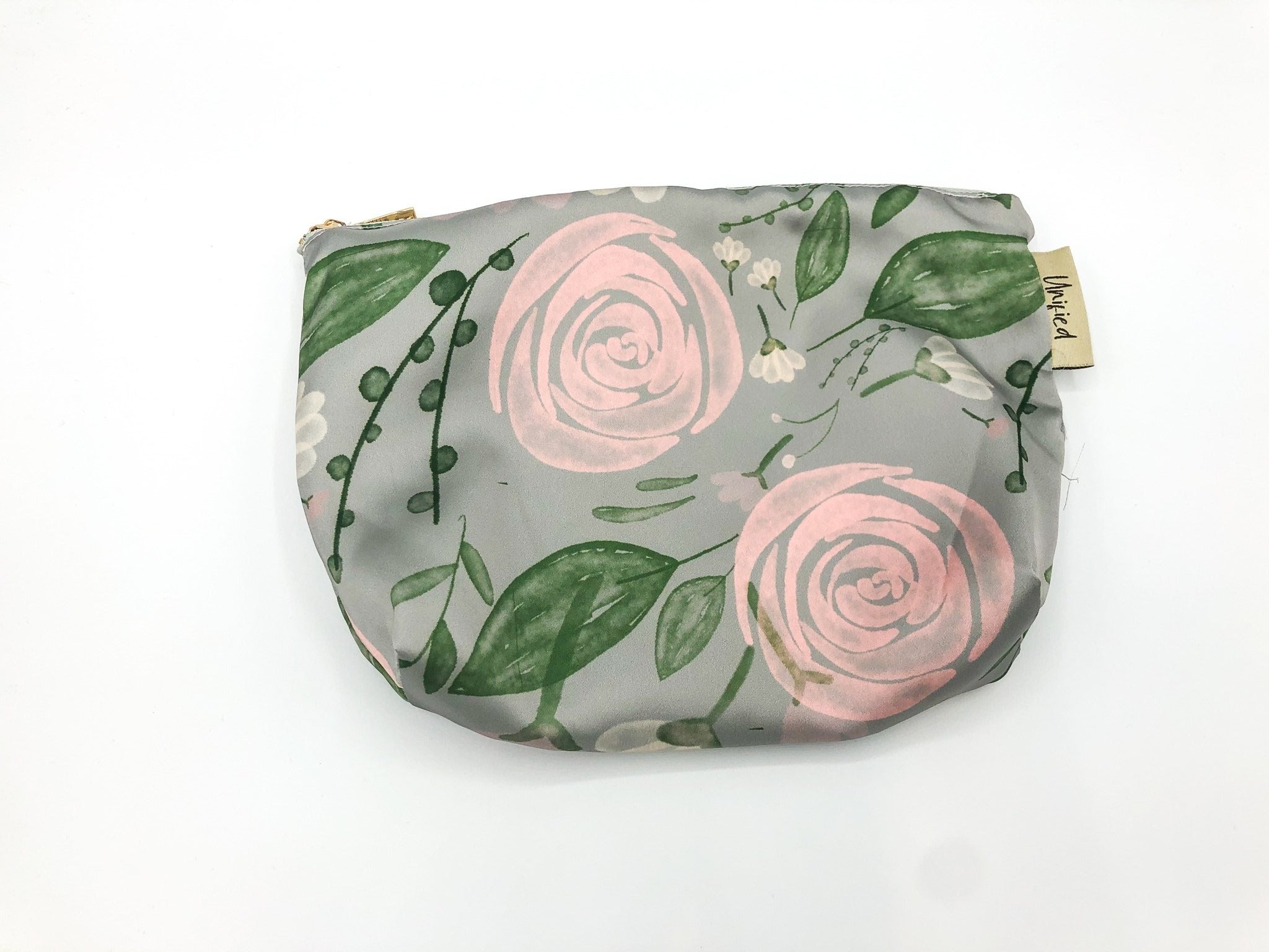Wilde Grey Floral Eye Mask and Travel Bag