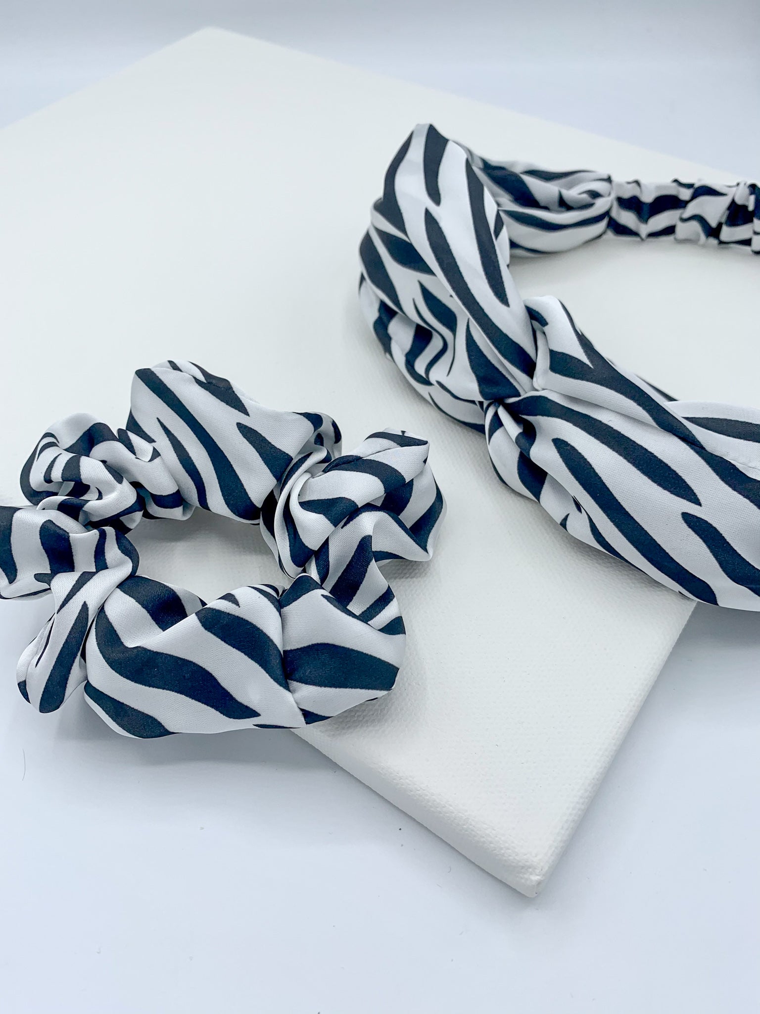Zebra Print Scrunchie