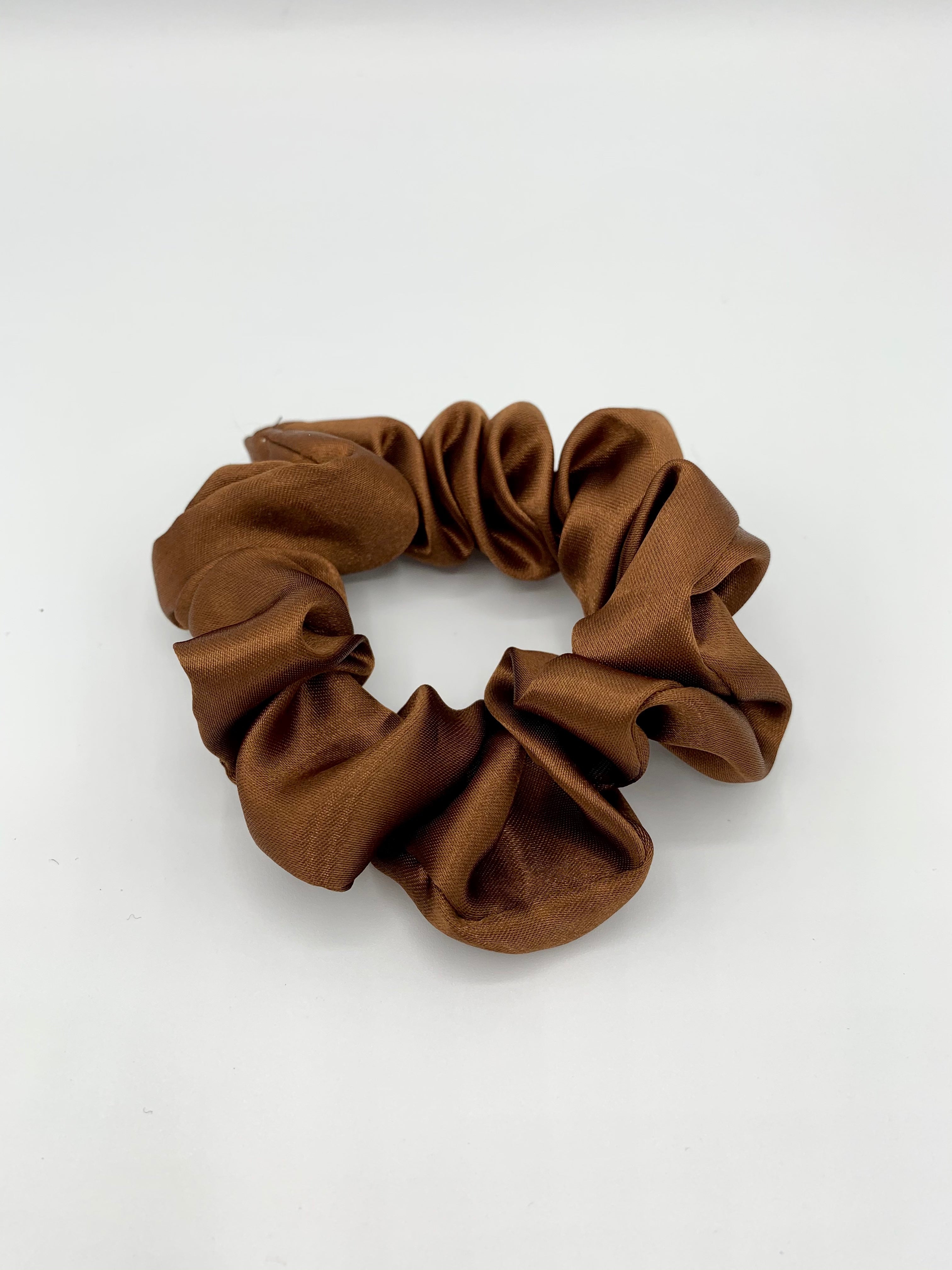 Satin Scrunchie - Brown