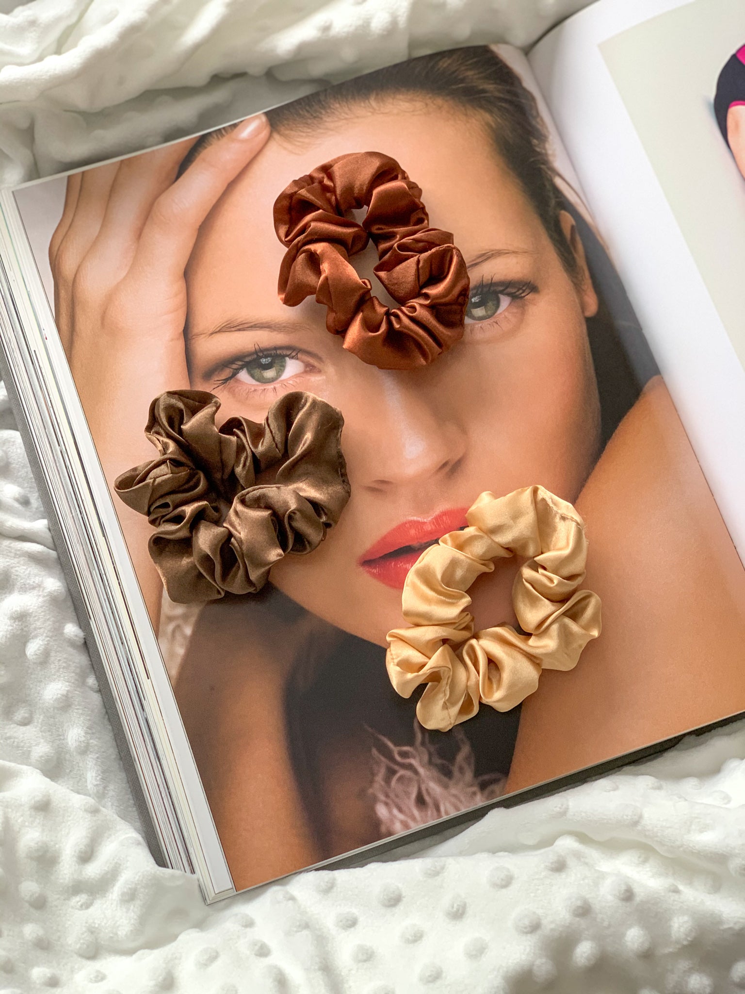 Satin Scrunchie - Stone