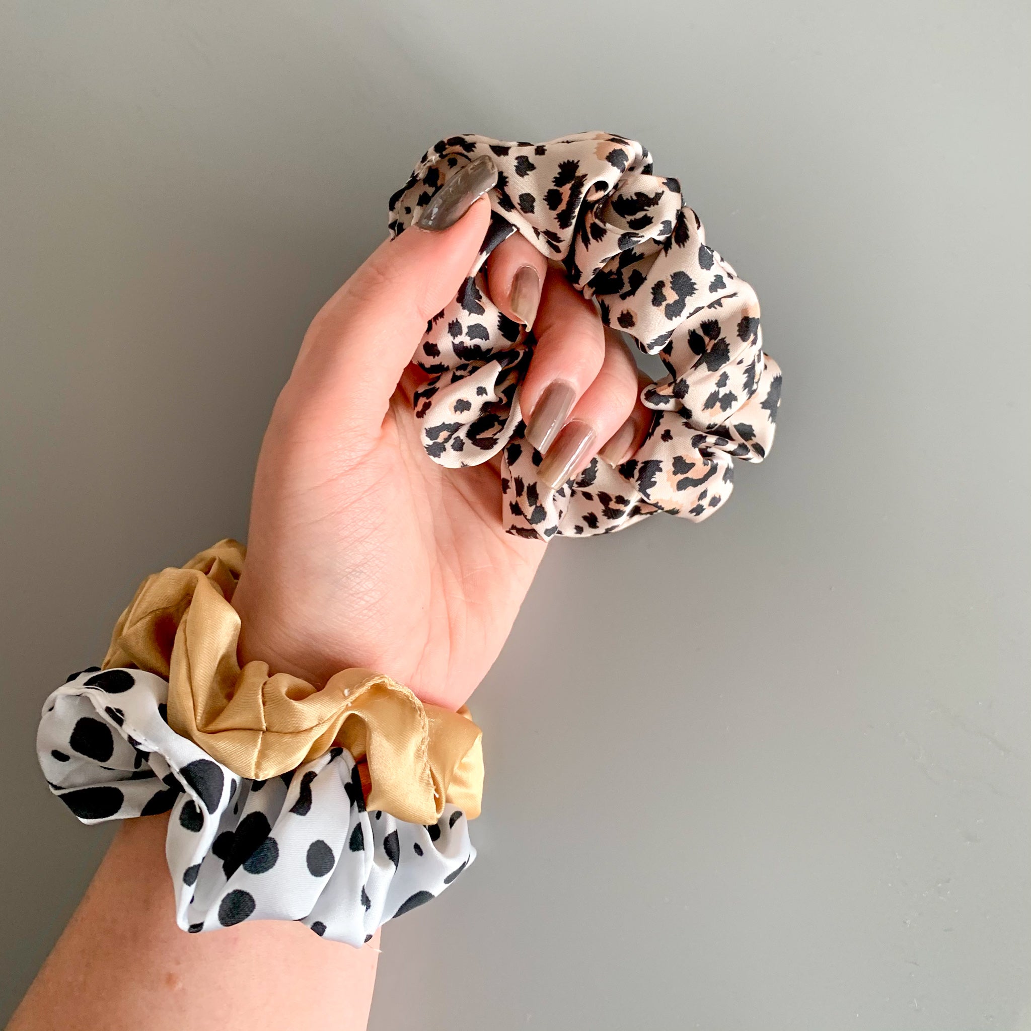 Satin Scrunchie - Stone