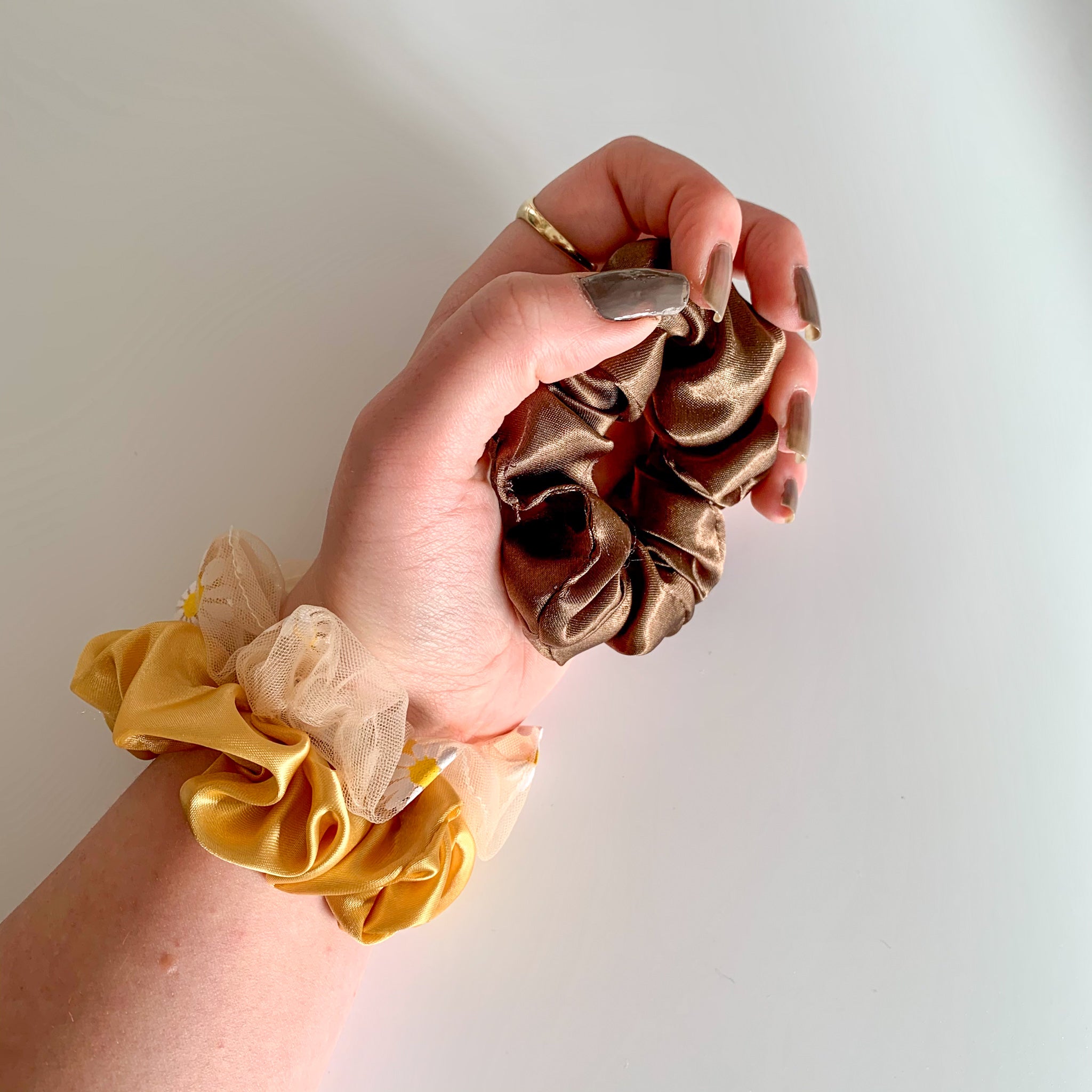 Satin Scrunchie - Gold