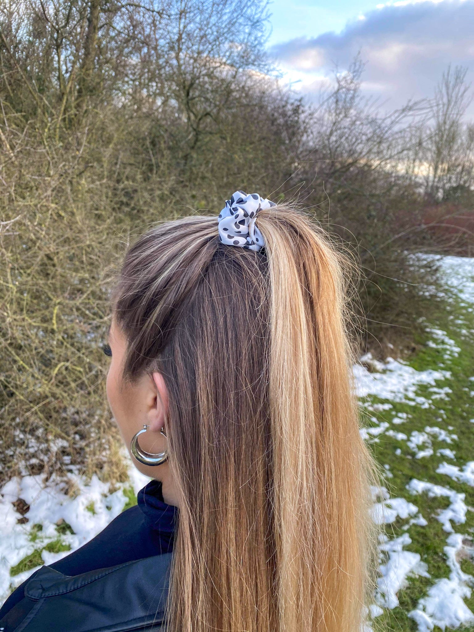 Dalmatian Print Scrunchie