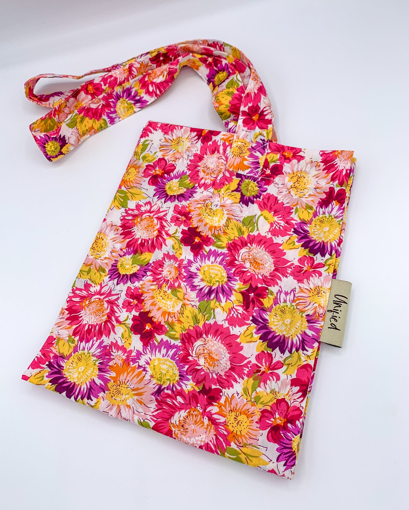 Sunflower Floral Tote Bag - Pink