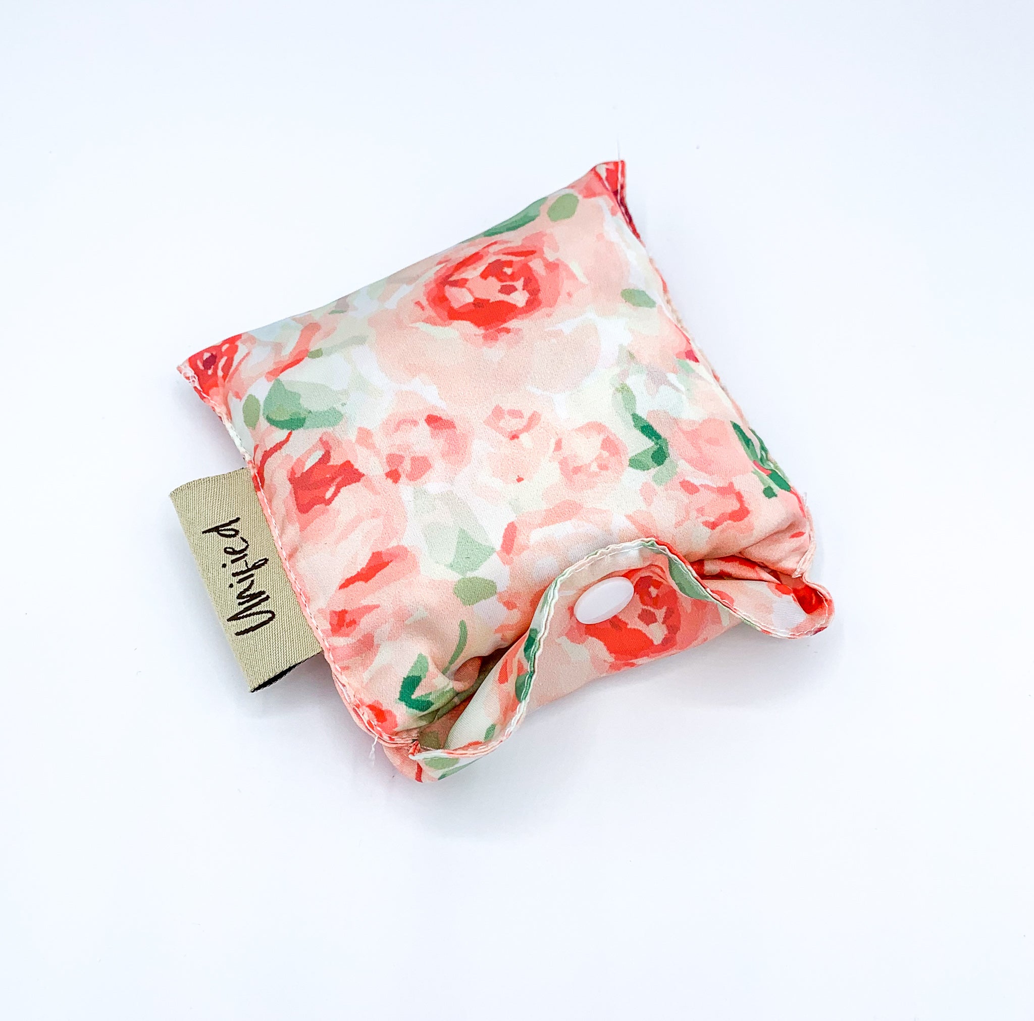 Don Pink Floral Print Foldaway Tote Bag