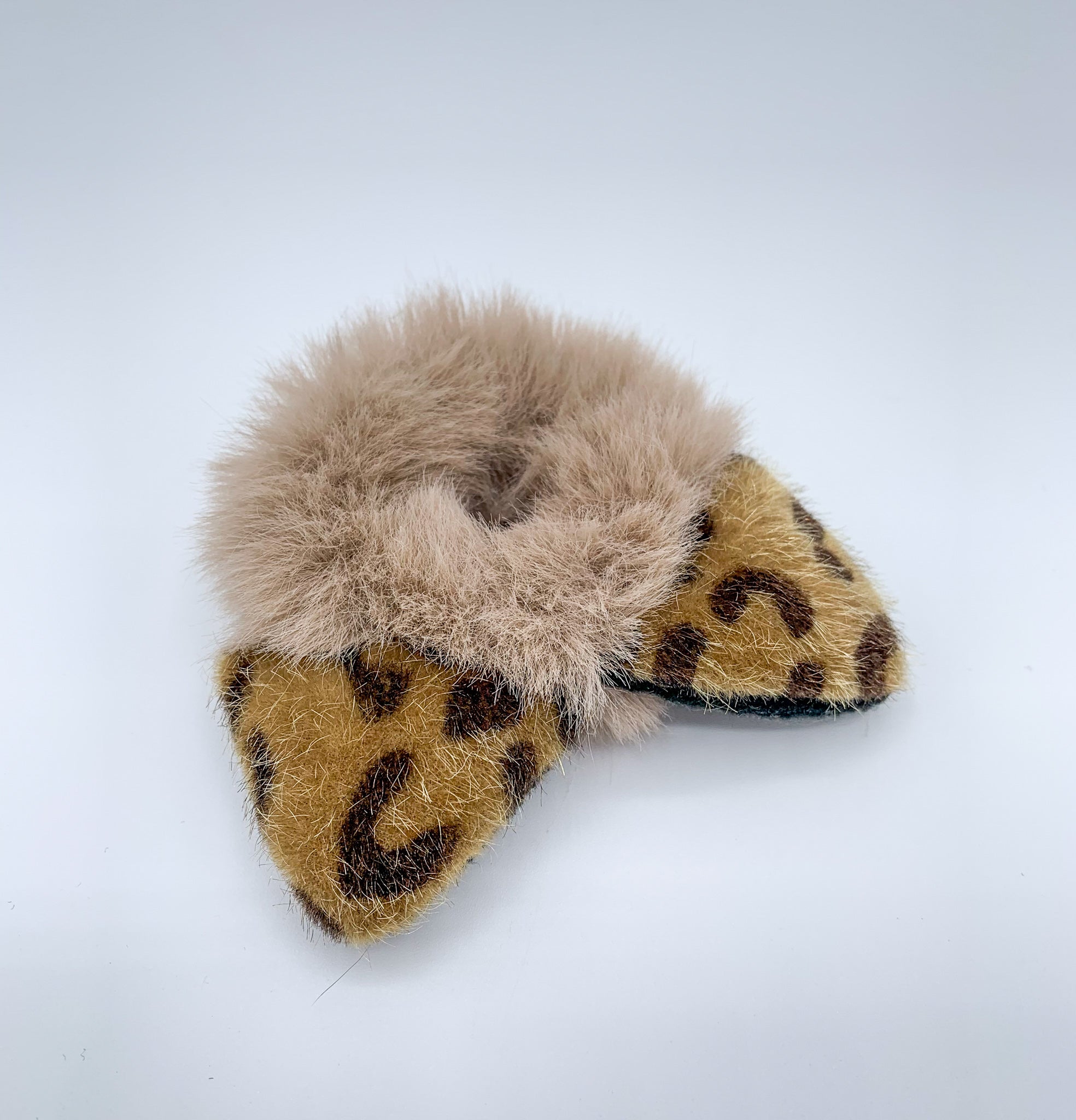 Cute Animal Ear Furry Scrunchie - Brown