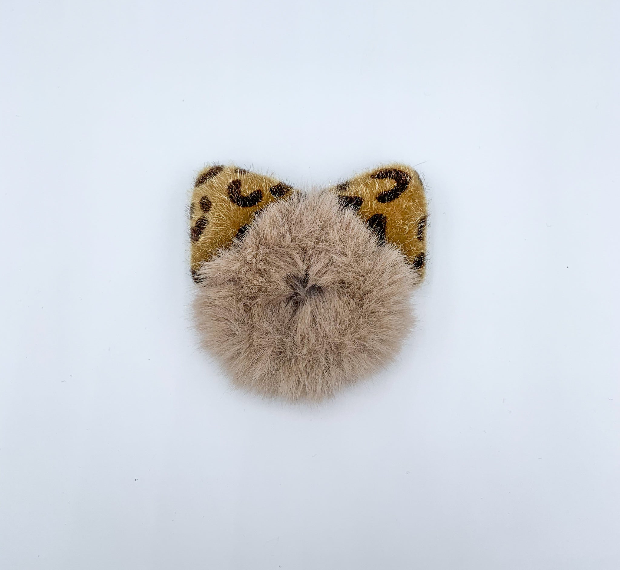 Cute Animal Ear Furry Scrunchie - Brown