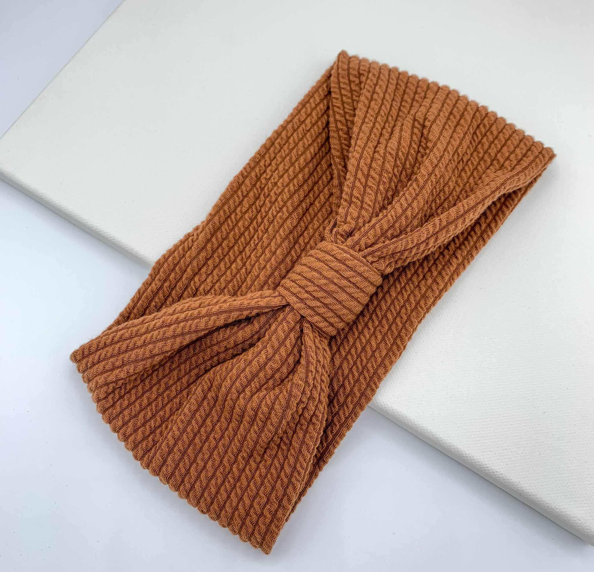 Pleated Dark Orange Headband