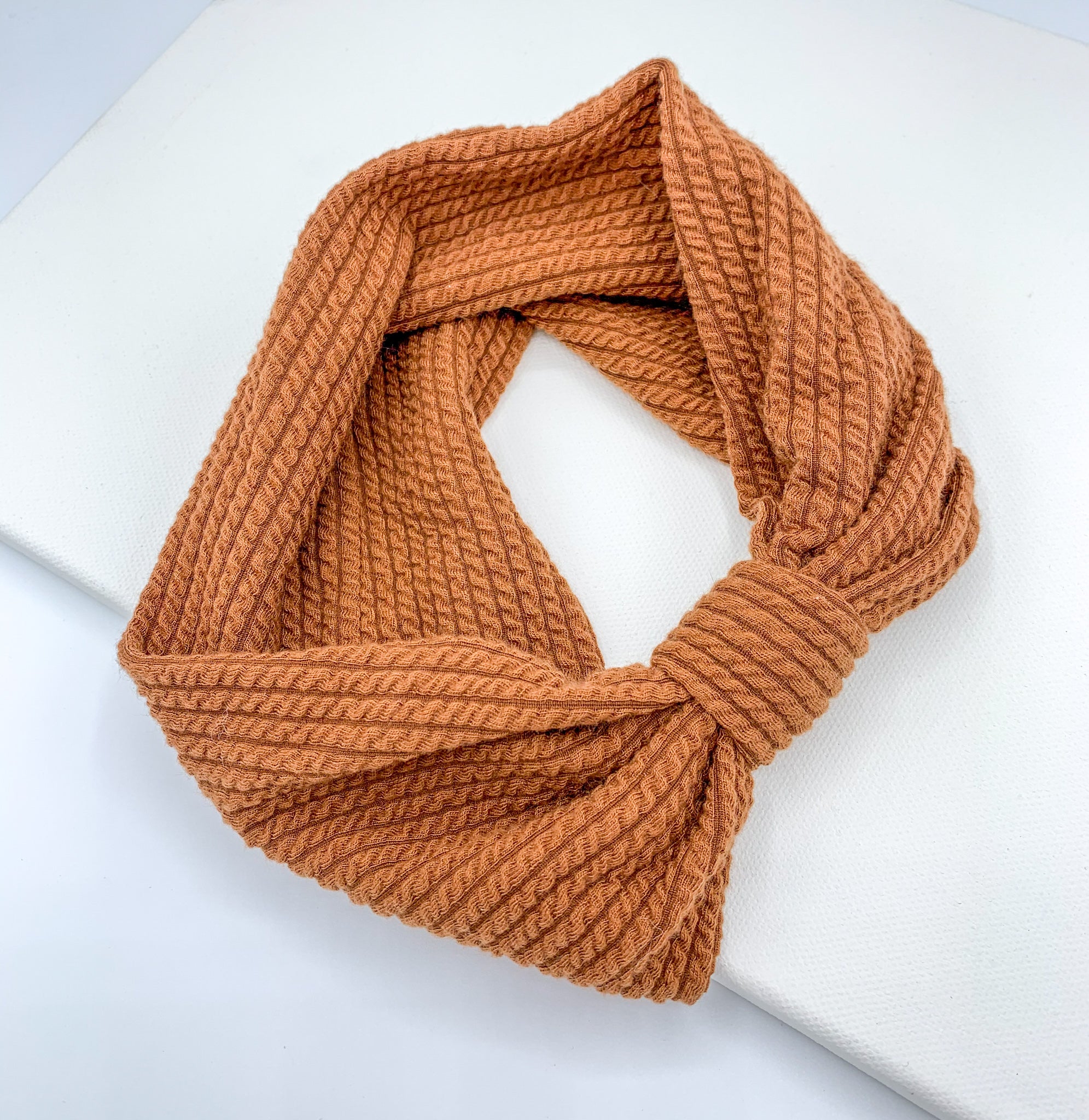 Pleated Dark Orange Headband