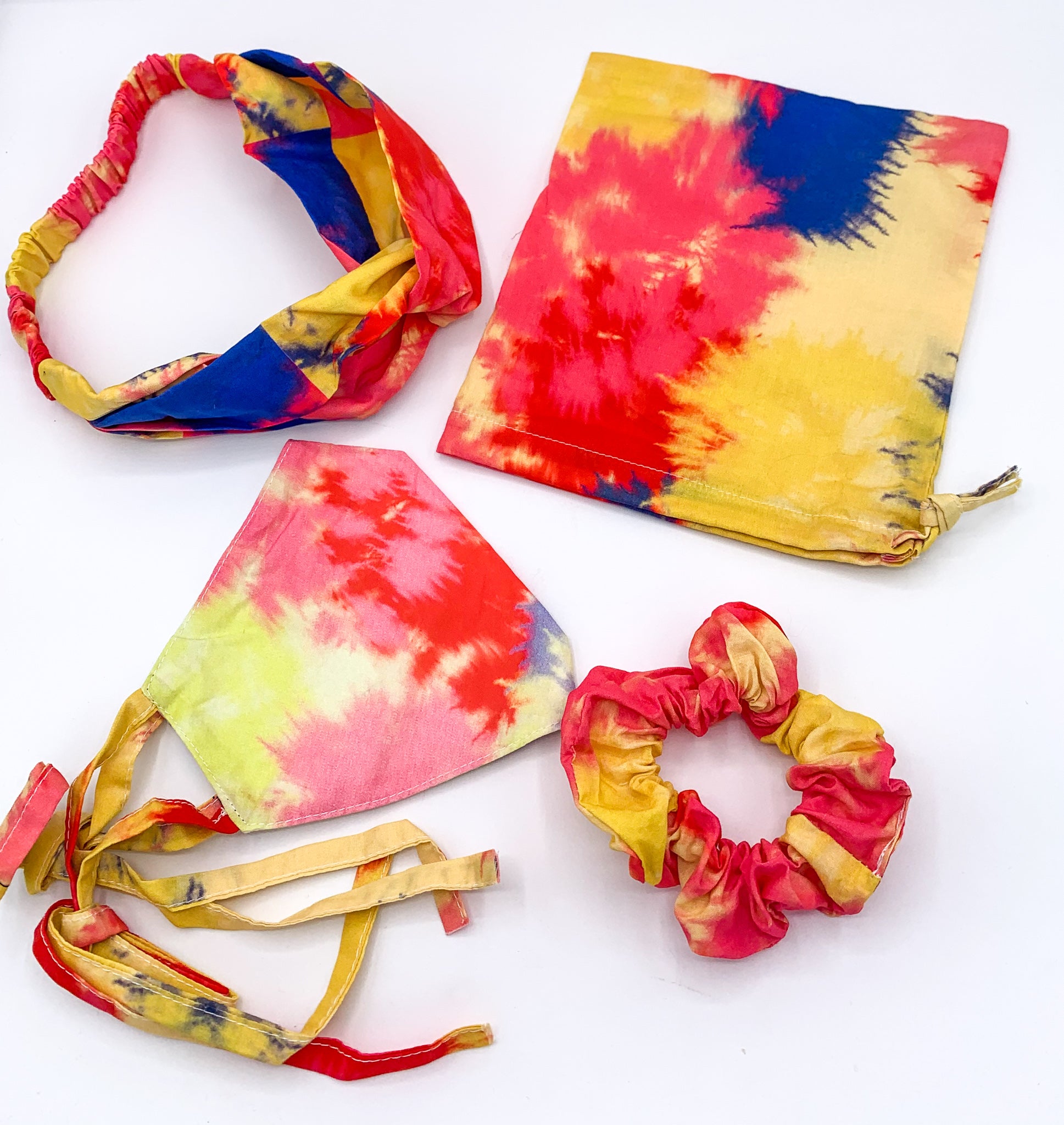 Fox Yellow Blue Tie-dye Bundle