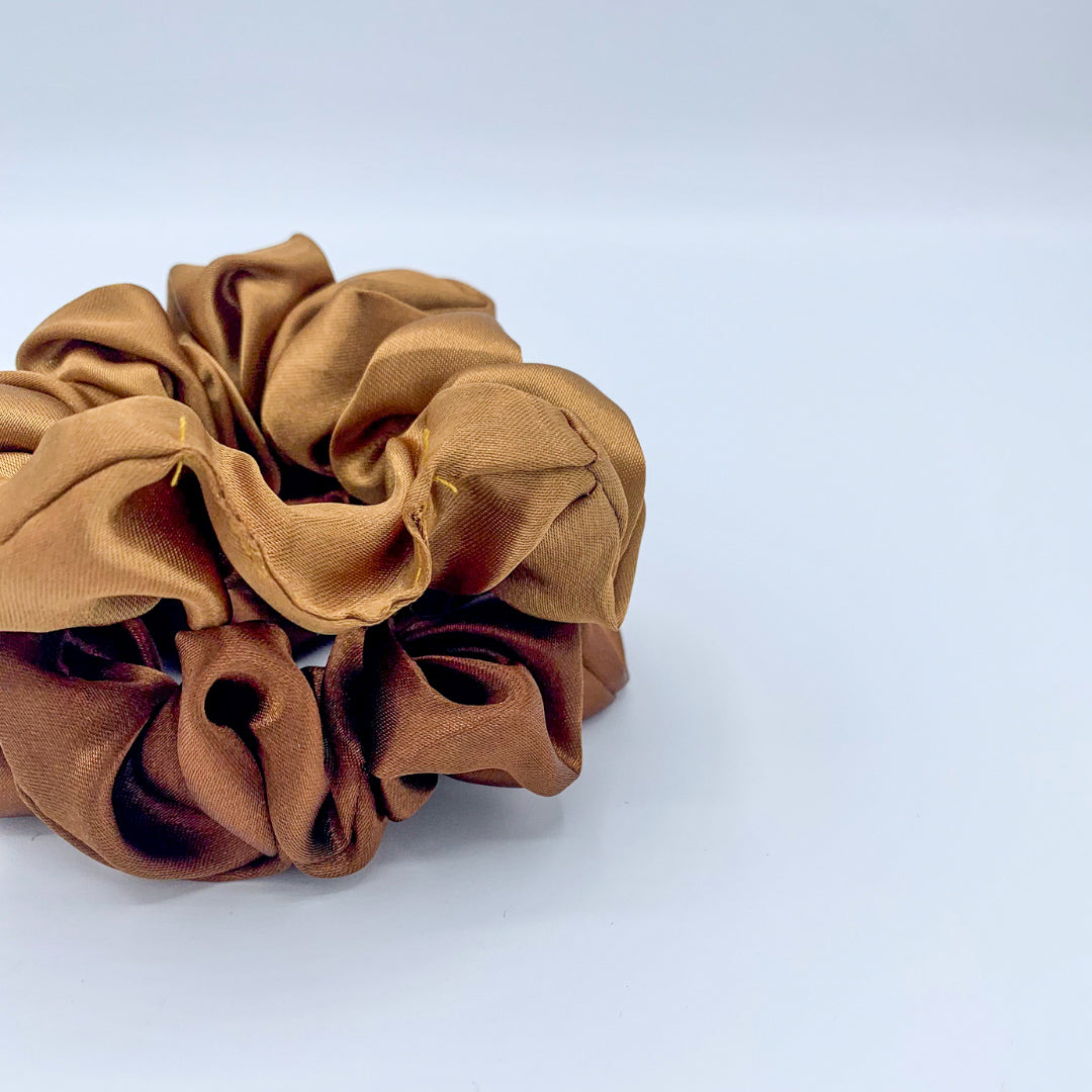 Satin Scrunchie - Brown