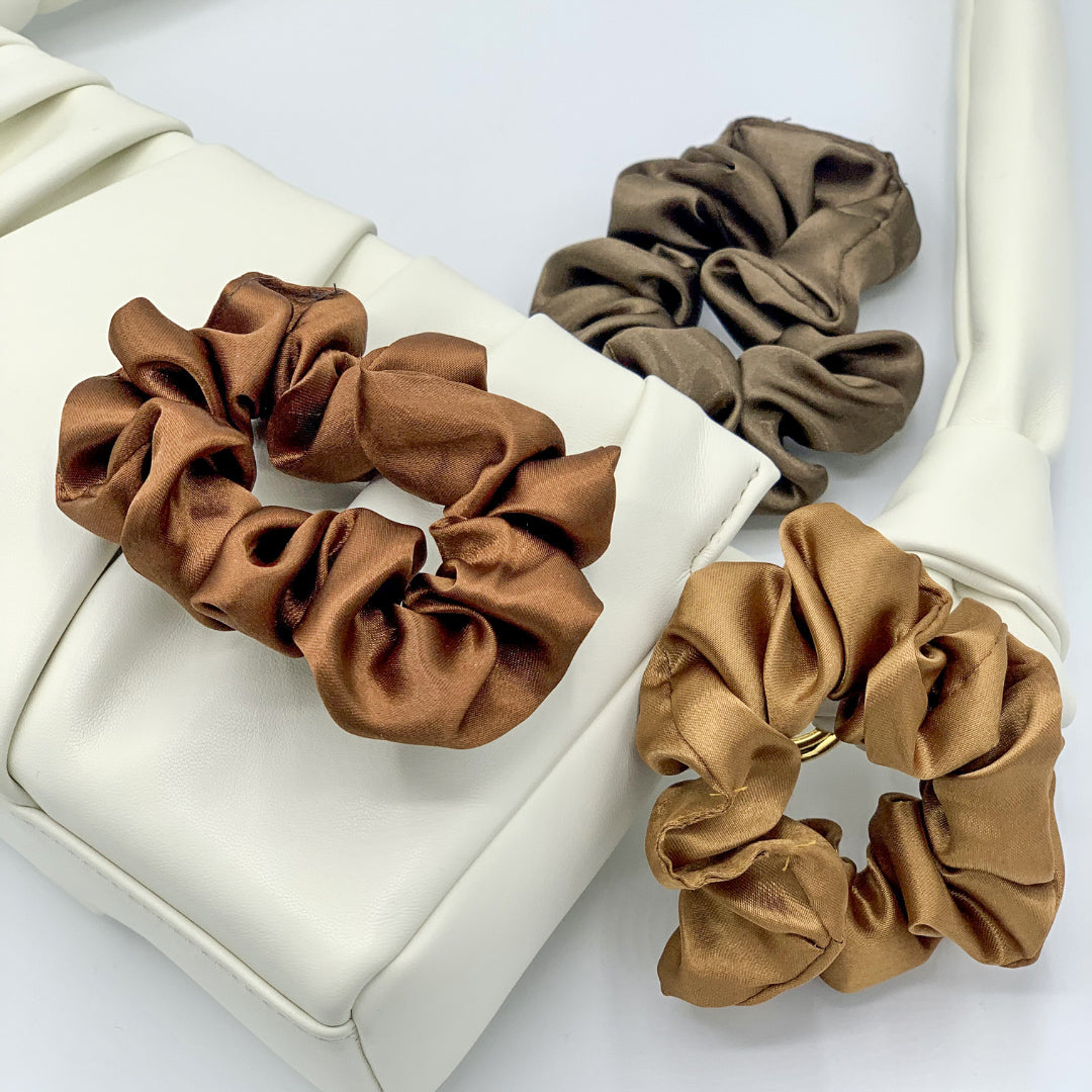 Satin Scrunchie - Mocha