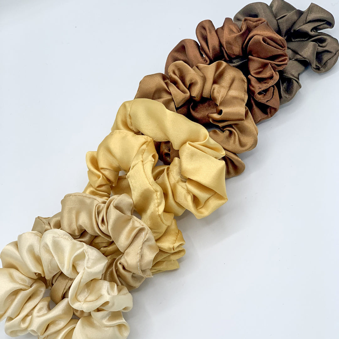 Satin Scrunchie - Brown