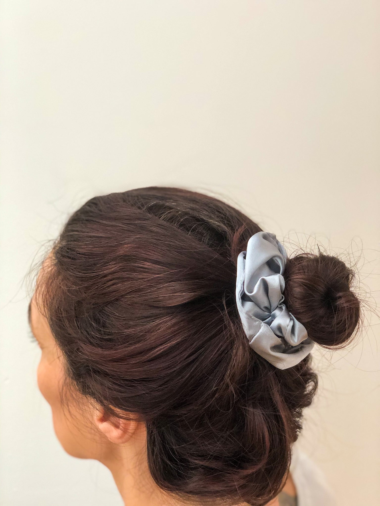 Baker Grey and Blue Floral Scrunchie Set