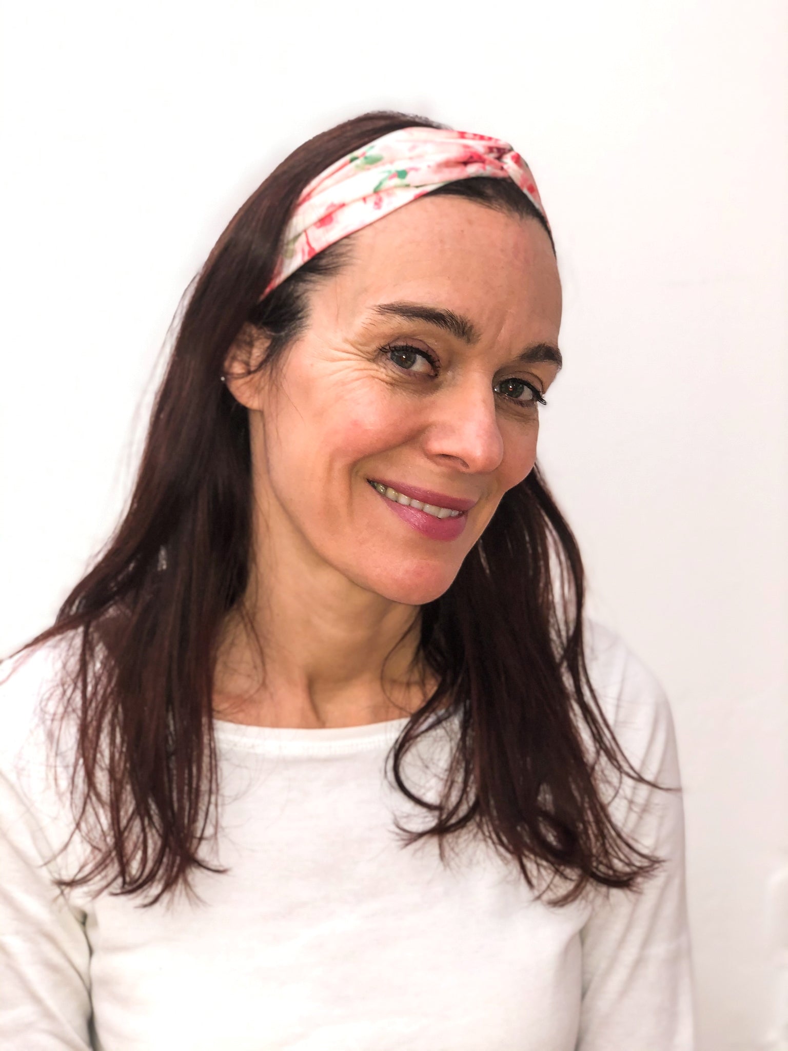 Don Pink Floral Headband and Long Tail Scrunchie