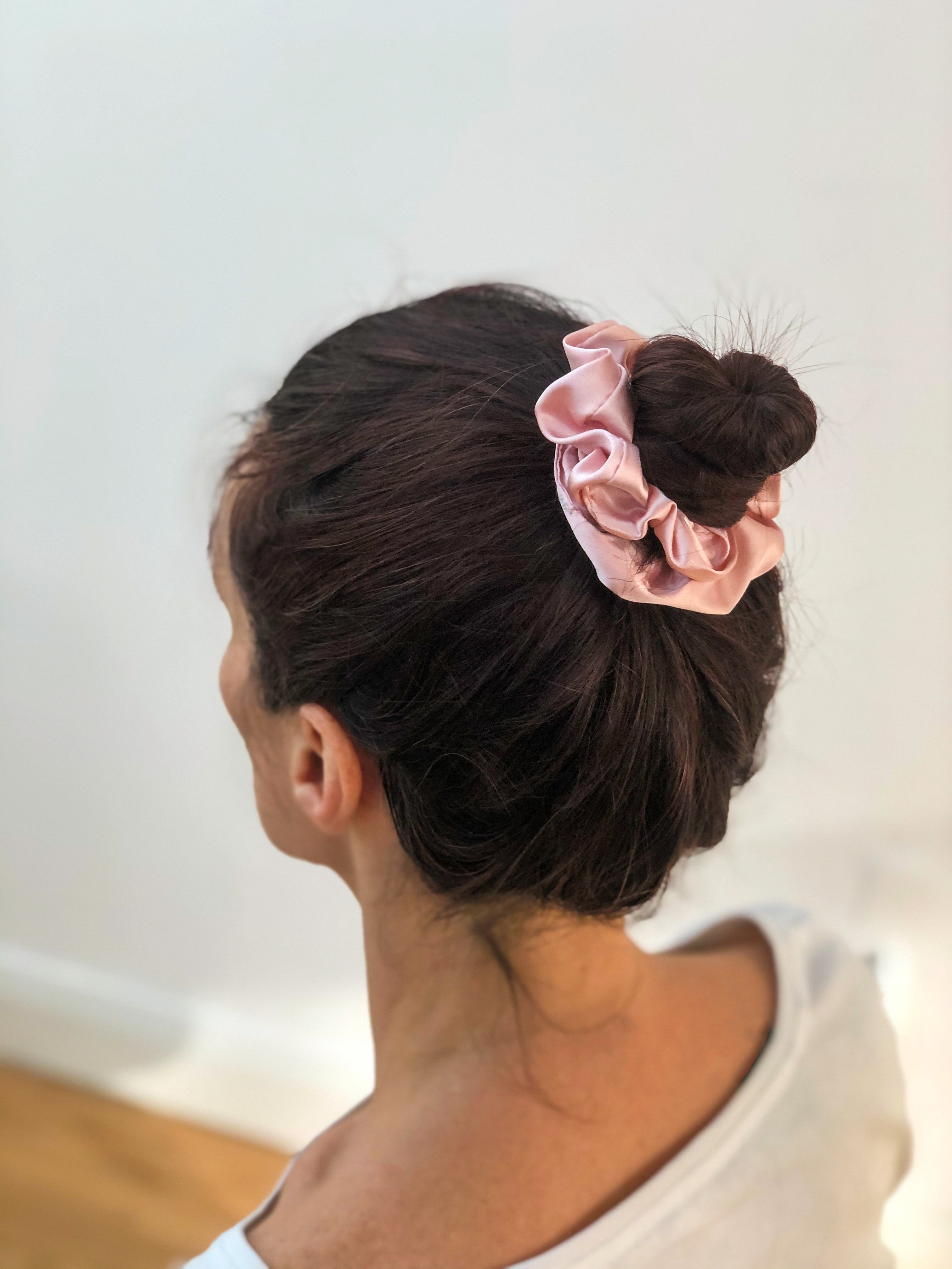 Wilde Grey and Pink Floral Scrunchie Pack of Three